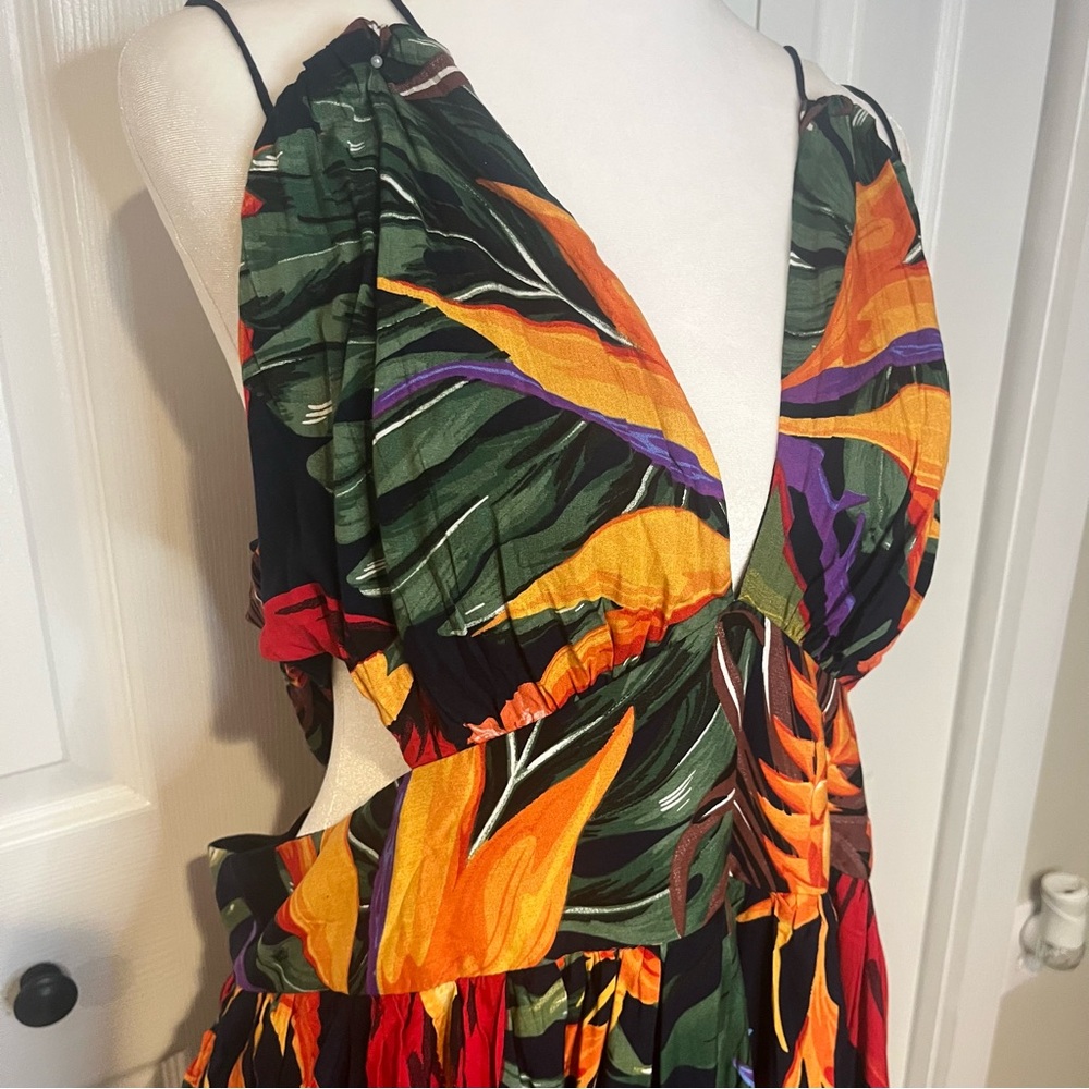 Fashion nova, NWT Key West, Tropical Print Maxi Dress with side cutouts,… - Picture 5 of 16